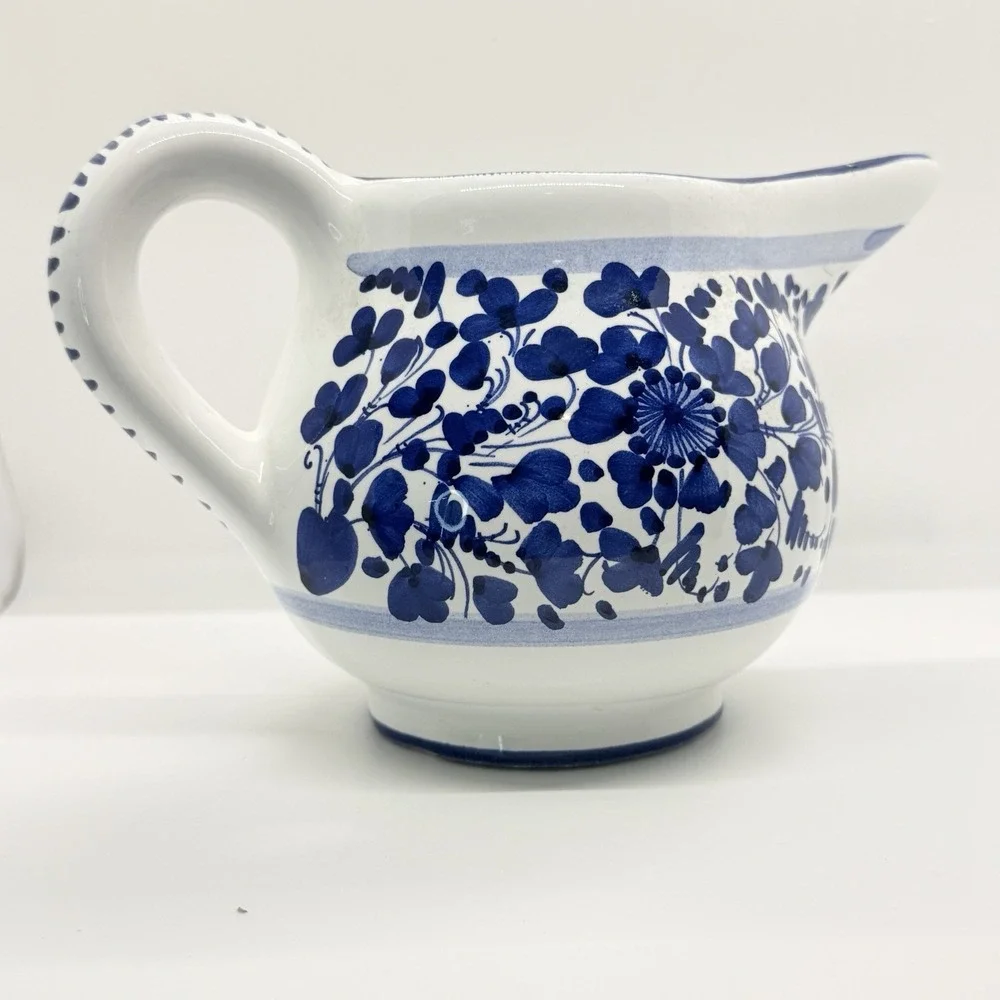 Arabesco Blue/White 1L Pitcher Hand Painted Gravy Sauce Server Delft Vibes